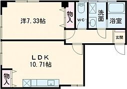 リナーシタ住吉 4階1LDKの間取り