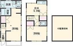 東和泉4貸家 1階2DKの間取り