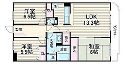 ロイヤルヒルズ高砂 5階3LDKの間取り
