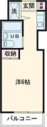 ＴＯＰ明大前第3 3階1Kの間取り