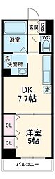プルメリア御池 4階1DKの間取り
