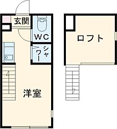 さくらテラス久我山 1階ワンルームの間取り