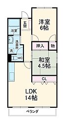 グランドール中桜塚 2階/-