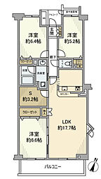 ベルググランデ本八幡 502 5階3SLDKの間取り