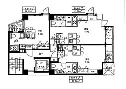 ジーエスグランド高尾 4階ワンルームの間取り