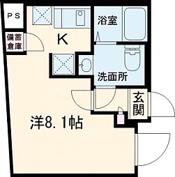 アルファ早宮 3階1Kの間取り