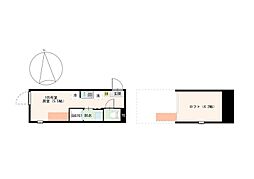 仮称）東尾久二丁目 2階ワンルームの間取り