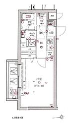 REALEST-HIGASHIKOENJI 406 4階1Kの間取り