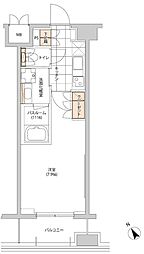 ヒューリック目白 8階1Kの間取り