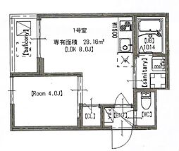 GRAND BEAR 2階1LDKの間取り