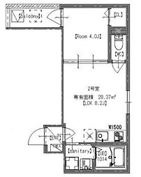GRAND BEAR 2階1LDKの間取り