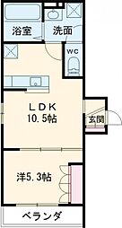 プラネッツ 3階1LDKの間取り