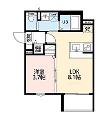 robot home 東所沢 3階1LDKの間取り