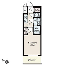 S-RESIDENCE熱田一番 5階1Kの間取り
