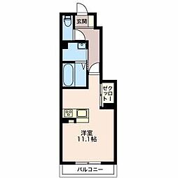 名鉄三河線 三河高浜駅 徒歩5分の賃貸アパート 1階ワンルームの間取り