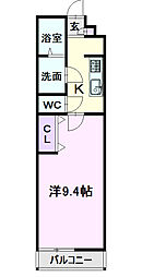 リブリ・アルコバレーノ 2階1Kの間取り