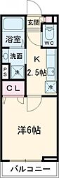 エンジェルＫ　等々力 2階1Kの間取り