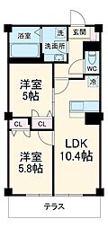 間取図画像 2LDK