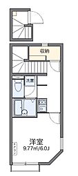 レオネクストベネフィット双葉 202 2階1Kの間取り