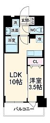 東京メトロ東西線 南行徳駅 徒歩5分の賃貸マンション 3階1LDKの間取り