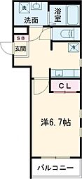 FLレジデンス品川I 4階1Kの間取り
