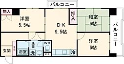 成増ローヤルコーポ 1111 11階3DKの間取り