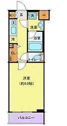プレール・ドゥーク高井戸 2階1Kの間取り