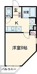 Ｔ’ｓ　Ｃｕｏｒｅ梅ヶ丘 2階1Kの間取り