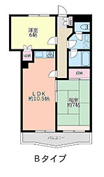 カーザ・モンターニャ 8階2LDKの間取り