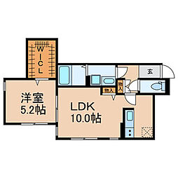 仮称）中央区宮崎町計画 1階1LDKの間取り