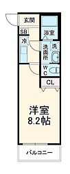 埼玉高速鉄道 東川口駅 徒歩6分の賃貸アパート 2階1Kの間取り