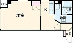 アルジェント庵 201 2階1Kの間取り