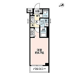 アルコバレーノお花茶屋 3階1Kの間取り
