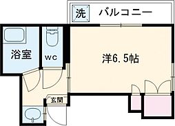 東京メトロ南北線 赤羽岩淵駅 徒歩4分の賃貸マンション 2階1Kの間取り