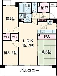 ライオンズ田無ウエストプレイス 3階3LDKの間取り
