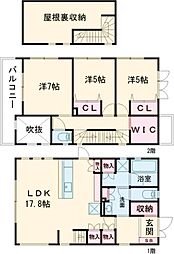 東町戸建 1 1階3LDKの間取り