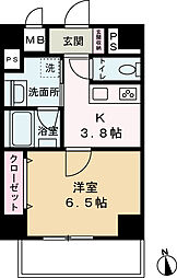 Ｃｏｍｏ Ｐａｌａｃｉｏ 日暮里 4階1Kの間取り