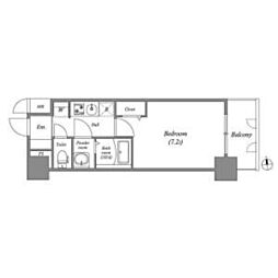 アドバンス名古屋アウリィ 802 8階1Kの間取り