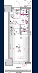 ガーラ横濱関内グランドステージ 4階1Kの間取り