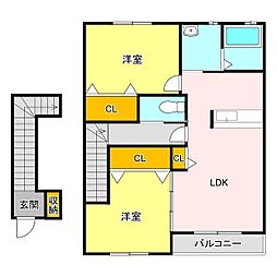 間取図画像 2LDK