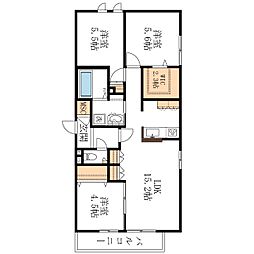 COCOON PLACE 3LDKの間取図画像