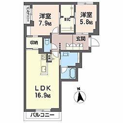 間取図画像 2LDK