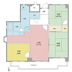 間取図画像 2LDK
