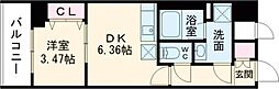 LW京都桜邸 1DKの間取図画像