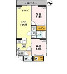 間取図画像 2LDK