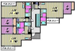 間取図画像 1LDK