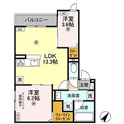 間取図画像 2LDK