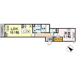 間取図画像 1LDK