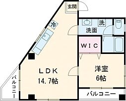 間取図画像 1LDK