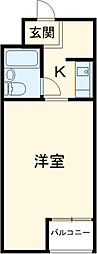 荒井マンションバーミー248 ワンルームの間取図画像